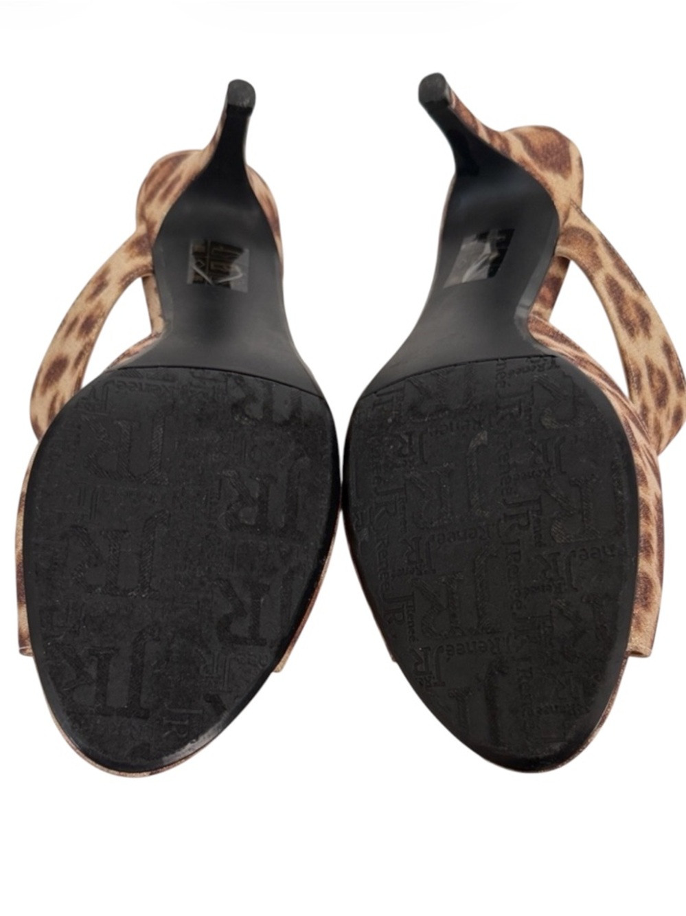 J. Renee Joslin Shimmer Leopard Rosette Slide Sandal Kitten Heel Mule 8.5 - Picture 10 of 12
